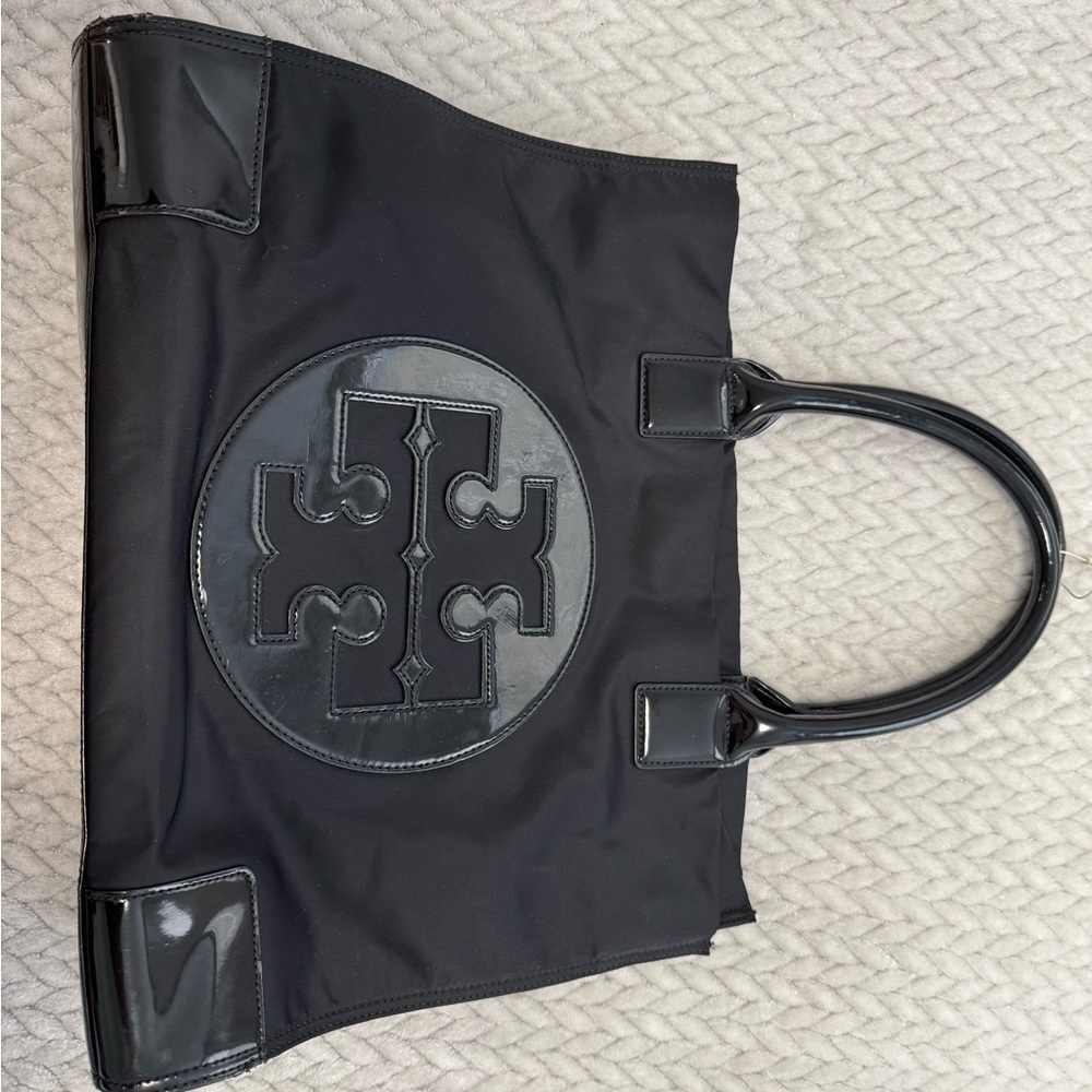 Tory Burch Black Tote with Logo Detail